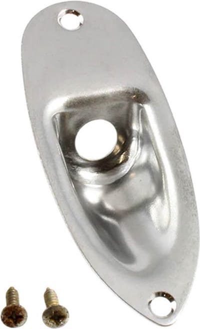 Allparts Aged Chrome Jackplate voor Strat® met Montagebeugels