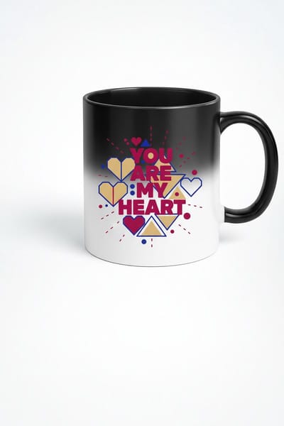 Magische Mok "You Are My Heart" | Kleurveranderend Hartjes Design | Perfect Liefdescadeau