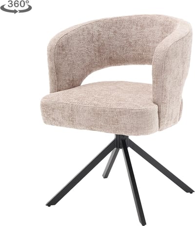 Tower living Mura armchair swivel 360?- fabric Haga 30 beige