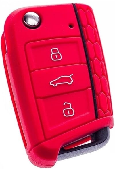 VCTparts® Volkswagen Sleutel Hoes Siliconen Cover - Rood [Golf 7 - Octavia A7]