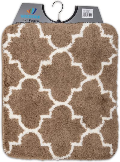 Wicotex - Bidetmat - WC mat - Toiletmat Marseille Taupe - Badmat - Antislip onderkant - Afmeting 50x60cm