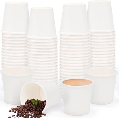 50ml Papieren Espresso Koffiekopjes - Geschikt voor Warme en Koude Dranken - Verpakking van 200 Stuks
