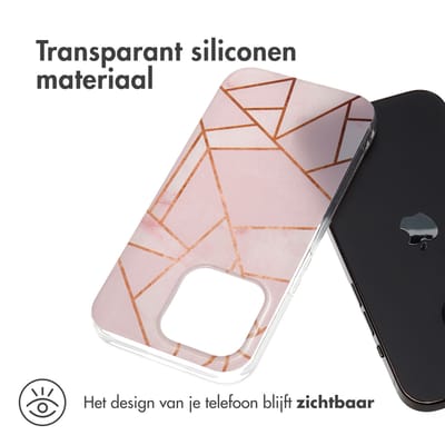 imoshion Hoesje - Geschikt voor Apple iPhone 15 Pro - Design hoesje verpakking - Pink Graphic