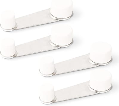 4x Draaibare Deurstoppers Dubbelkop - Stootdempend & Geluidsreducerend voor Muren en Meubels (Wit)