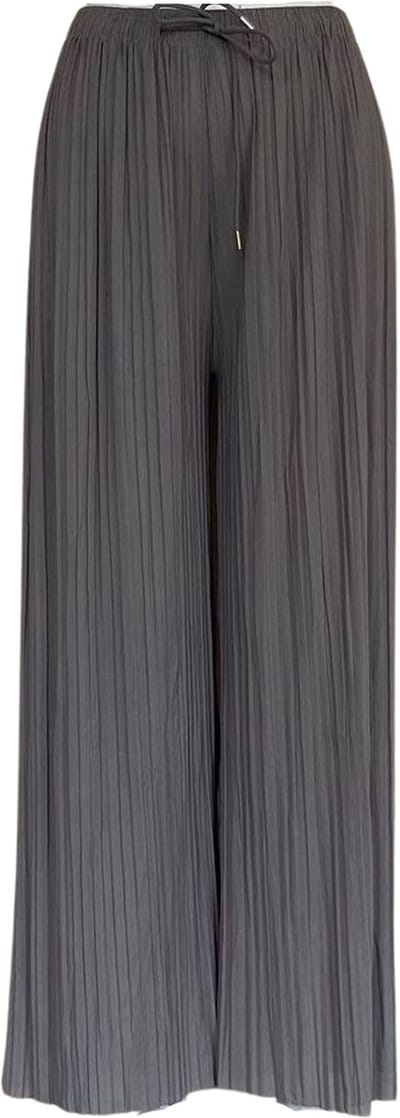 Hoogwaardige Dames Flare Broek / Pants | Flared Pantalon | Grijs - Maat S