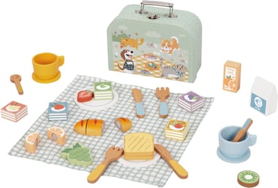 Tooky Toy Picknickset Voedselsnijder met klittenband Ontbijtset