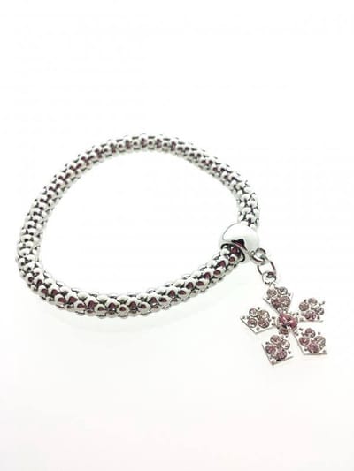 Aramat Jewels | Armbanden | Stalen Armband Popcorn Bloem | | | |8mm | Metaal | Volwassenen | Verkleurd niet