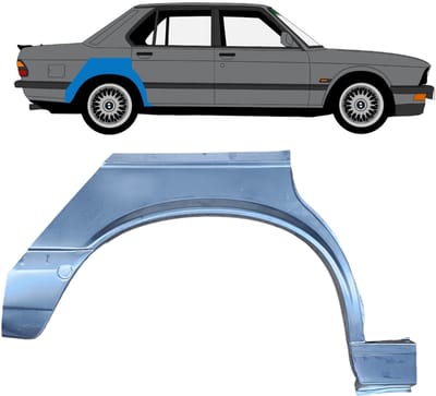 Reparatiepaneel achterspatbord voor BMW 5 E28 1981-1987 / Rechts