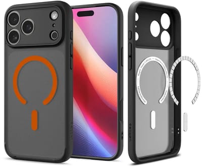 Spigen Hoesje Geschikt voor Apple iPhone 17 Pro Max - Ultra Hybrid MagFit Case - Compatibel met MagSafe / Qi2 - Back Cover Zwart Oranje
