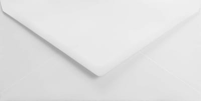100 witte enveloppen lang 110x220mm 120g Splendorgel Extra White puntige klep voor uitnodigingen en wenskaarten