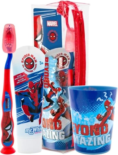Kinder Tandenborstel Set - Poetsset - Mondverzorging - Met Zuignap - 4 Delig - Blauw