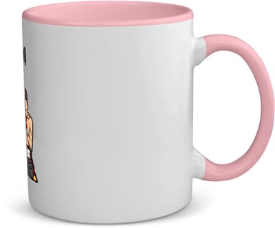 Akyol - boksen met eigen naam koffiemok - theemok - roze - Sport - bokser - vechtsport - 350 ML inhoud