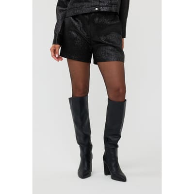 EsQualo Shorts Metallic Black Maat: 36 | Korte Broeken Outlet | Dames | Zwart
