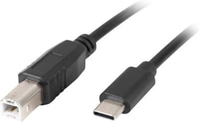 Lanberg Usb 2.0-Kabel Usb-C Naar Usb-B 1,8 M Ferrietkabel Voor Het Aansluiten Van Apparaten