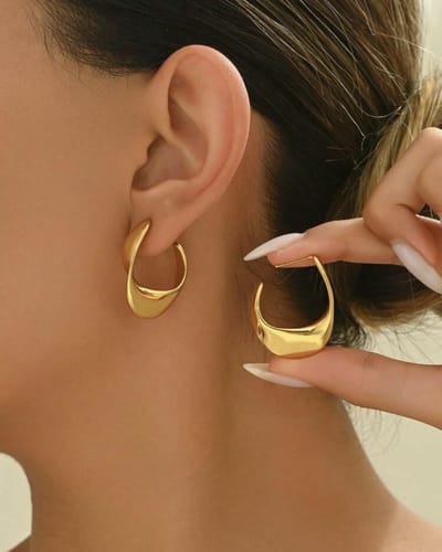 Vibe - Loop twist- oorbellen - goud - oorbellen - juweel - geschenk - accessoires - kado