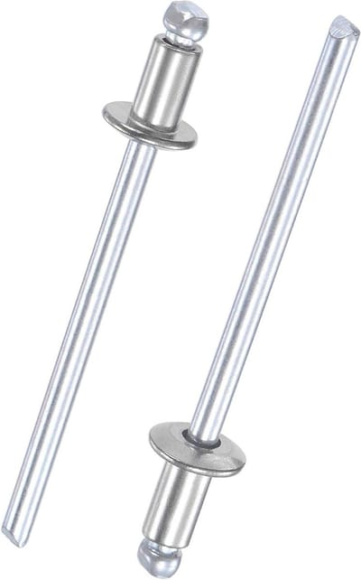 Dailygoods - 100 Stuks Roestvrijstalen Blinde Klinknagels 3,2 mm x 6 mm voor Metaalverbindingen