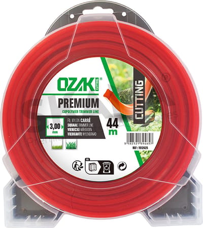 Blister vierkante nylondraad PREMIUM LINE OZAKI - Lengte: 44 m, Ø: 3,00mm