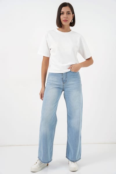 Steen Gemeleerde Crew Neck T-Shirt
