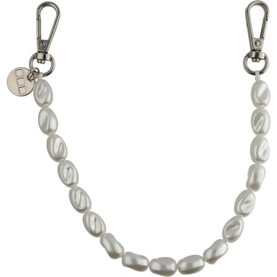 123watches Telefoonkoord short pearl - zilver - Geschikt voor iPhone en andere smartphones