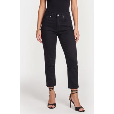 ARKET Jade Cropped Stretch Black Größe: W25 | Straight Jeans Outlet | Damen | Schwarz
