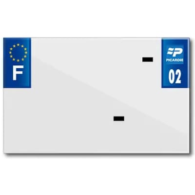 Blanco PVC nummerplaatstrip Top Plaq 02
