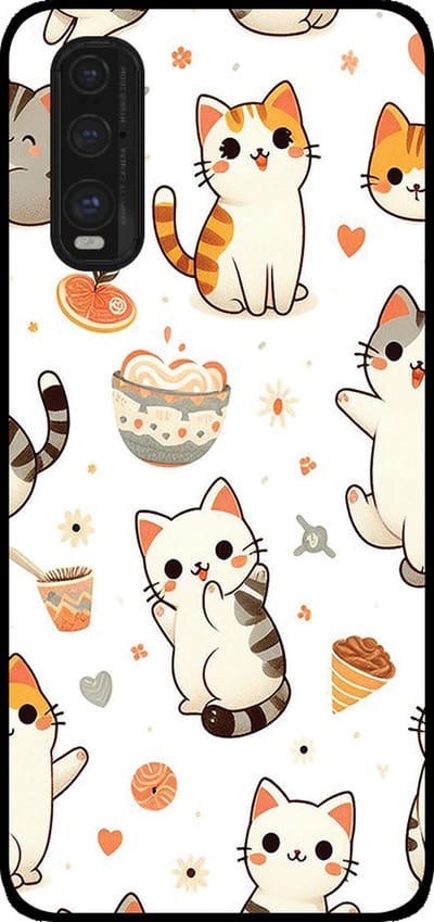 Smartphonica Telefoonhoesje Geschikt voor Oppo Find X2 met katten opdruk - TPU backcover case cat design geschikt voor Oppo Find X2