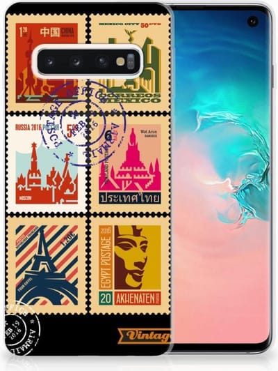 Samsung Galaxy S10 Siliconen Back Cover Postzegels
