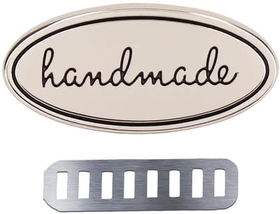 Dailygoods- Etiketten Handgemaakt 5 Stuks - Taslabels - DIY Decoratie - Metalen Labels - Sterk en Duurzaam - Geschikt voor Naaien en Knutselen