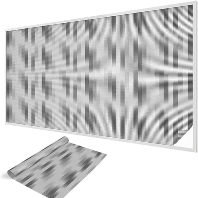 Wallfluent Glas in Lood Raamfolie - Grafisch raster Raamfolie Glas in Lood - 200x116 cm - Zwart-wit Zelfklevende Raamfolie Glas in Lood - Melkglas Folie met Glas in Lood Effect - Voor de woonkamer, voor het kantoor, voor de hal