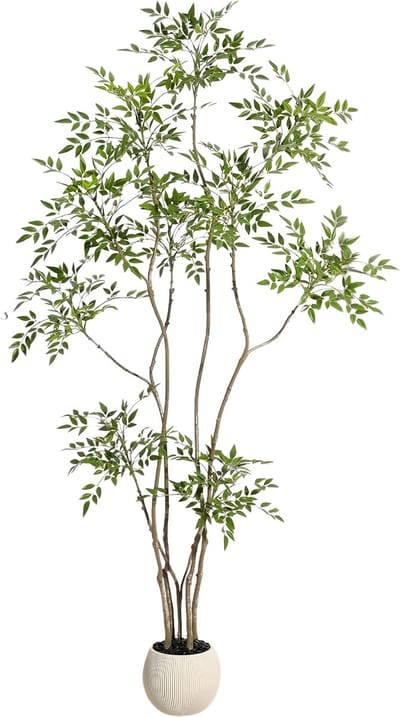 Kunstmatige Nandina Plant 210 cm - Faux Vloerplant in Pot - Groen