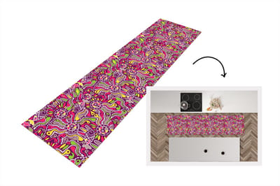 Keukenloper - Loper keuken - Vissen - Neon - Regenboog - Patronen - 200x50 cm - Keukenloper vinyl