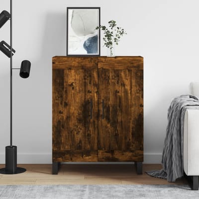 vidaXL - Dressoir - 69,5x34x90 - cm - bewerkt - hout - gerookt - eikenkleurig