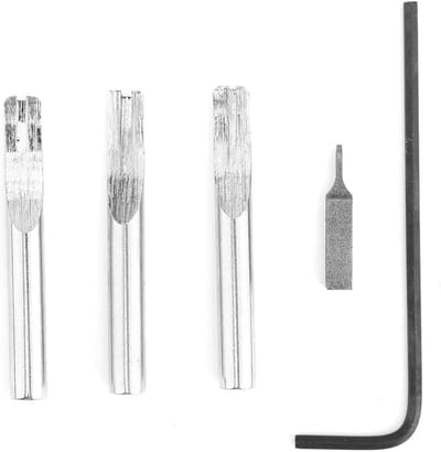 5-delige leren stiksels set, gereedschap voor leren bewerking, randafwerking en snijwerkzaamheden