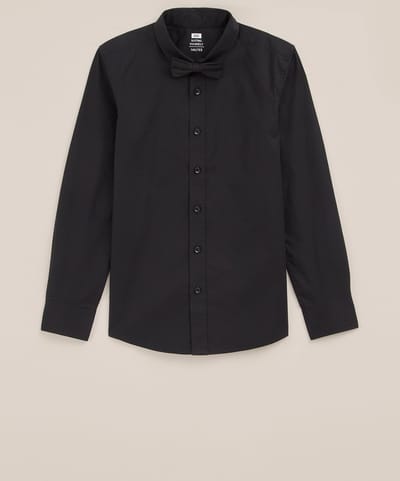 WE Fashion Jongens overhemd met afneembare vlinderdas