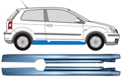 Volledige dorpel voor Volkswagen Polo 2001-2009 / Links + Rechts / Set