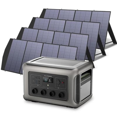 ALLPOWERS Zonnegeneratorset 3500W (R3500 + SP033 200W zonnepaneel) - R3500 + 4 stuks SP033 200W zonnepaneel