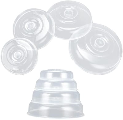 Dailygoods- Voedselafdekkingen Set van 8 - Kunststof Plaatafdekkingen - Hittebestendig - Stoomventilatiegat - Maten 14/17/20/23 cm - Transparant PP-plastic - Magnetronhoezen