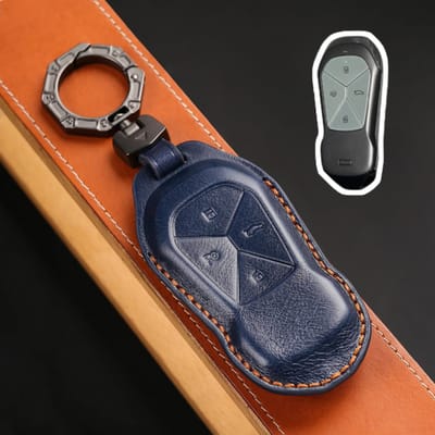 4 Boutons Étui en Cuir pour Clé de Voiture Coque Accessoires Pour Xpeng Xiaopeng P5 P7 G9 G3I gray