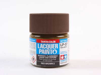 Tamiya Hobbyverf Enamel verf - LP-57 Red Brown 2 - Matt - Lacquer Paint - Verf potje - 10 ml