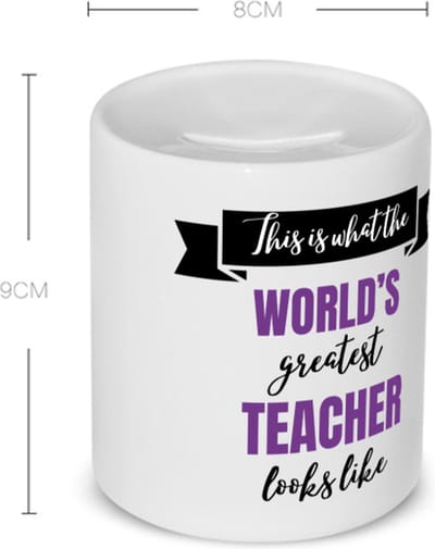 Akyol - greatest teacher looks like Spaarpot - Leraar - beste leraar - school - verjaardagscadeau - afscheidscadeau - kado - gift - geschenk - 350 ML inhoud