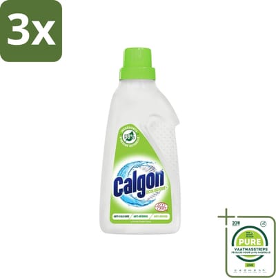 3 x Calgon - Wasmachinereiniger - Gel - Ecologisch - Tegen Kalkaanslag / Wasmiddelresten / Geuren - 750ml - 15 Wasbeurten - Grootverpakking - Wasmachine Reiniger - Wasmachine Onderhoud - Kalk Verwijderaar - Wasmiddelresten - Geur Neutraliserend
