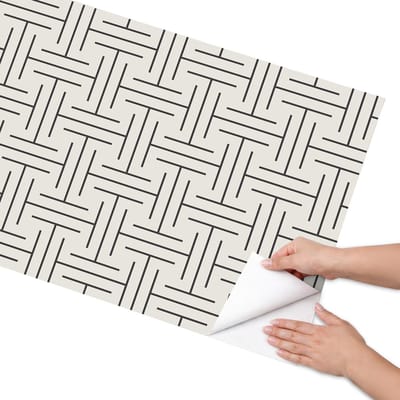 Coloray Meubel Wrap Folie - Zwart Meubelfolie - 65x130 cm - Meubelfolie Zelfklevend Minimalistisch design - Wrapfolie Keuken - Minimalist Meubelfolie - Decoratiefolie - Tafeldecoratie - Achtergronden en patronen