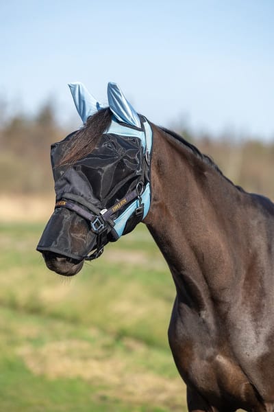Epplejeck Vliegenmasker Epplejeck Ejafneembare Neusflap Lichtblauw - PAARD