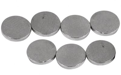 Rayher hobby Magneten rond - grijs - 80x stuks - 6 x 1 mm - Hobby artikelen