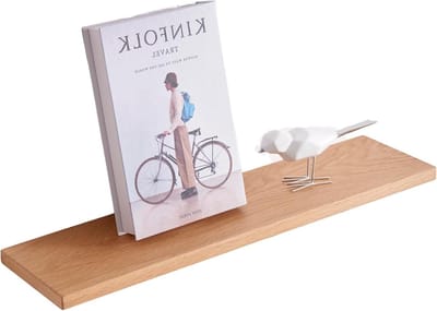 Drijvende Plank van 40 cm van Massief Eikenhout, Rustieke Wandplank voor Woonkamer, Keuken en Slaapkamer, Ideaal voor Decoratie en Opslag