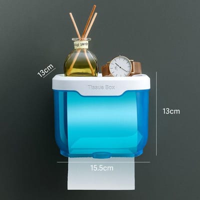 Punchvrije Toiletpapierhouder Doos Waterdichte Opbergruimte Toiletpapier Opbergrek Papieren Handdoek Keuken Badkamer Opbergdoos