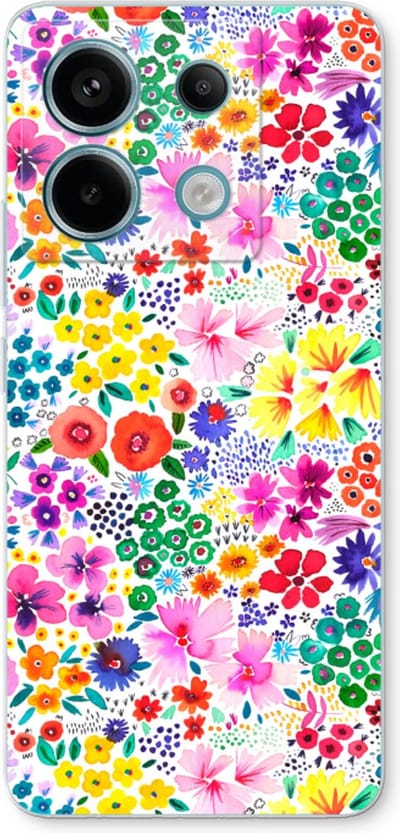 Case Company® - Hoesje geschikt voor Xiaomi Poco X6 hoesje - Little Flowers - Soft Cover Telefoonhoesje - Bescherming aan alle Kanten en Schermrand