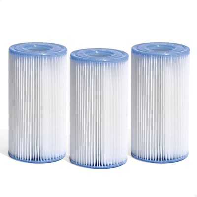 Geschikt voor Intex Zwembad Filter 3 Stuks - Geschikt voor Intex 29003 Filtercartridge A 3-Pak - 11cm x 20cm - Geschikt voor zwembadwaterpompfilterpatronen 58603E/29000E/C1500 en zwembadfilterpatroon 58012E.