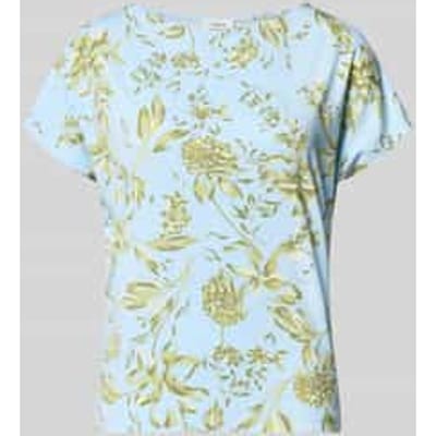 T-shirt van zachte gemengde viscose met all-over print voor vrouwen s.Oliver