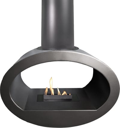 Xaralyn Bio-ethanol haard - plafondhaard Floh - 2KW verwarming - hangende haard - inclusief bio-ethanol brander - echte vlammen - sfeerhaard